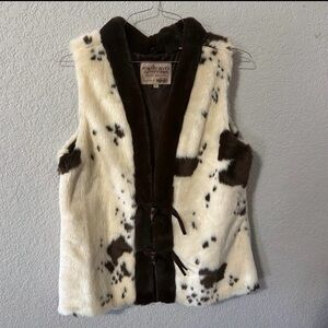 Panhandle Slim Black and White Fur Vest